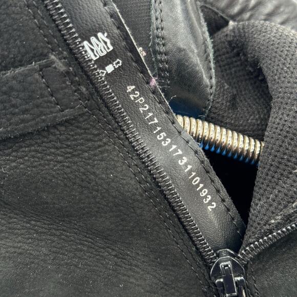 ECCO Felicia Cross Buckle ANKLE Leather Booties Womens SZ 42 Wedge Black Comfort - Picture 10 of 11